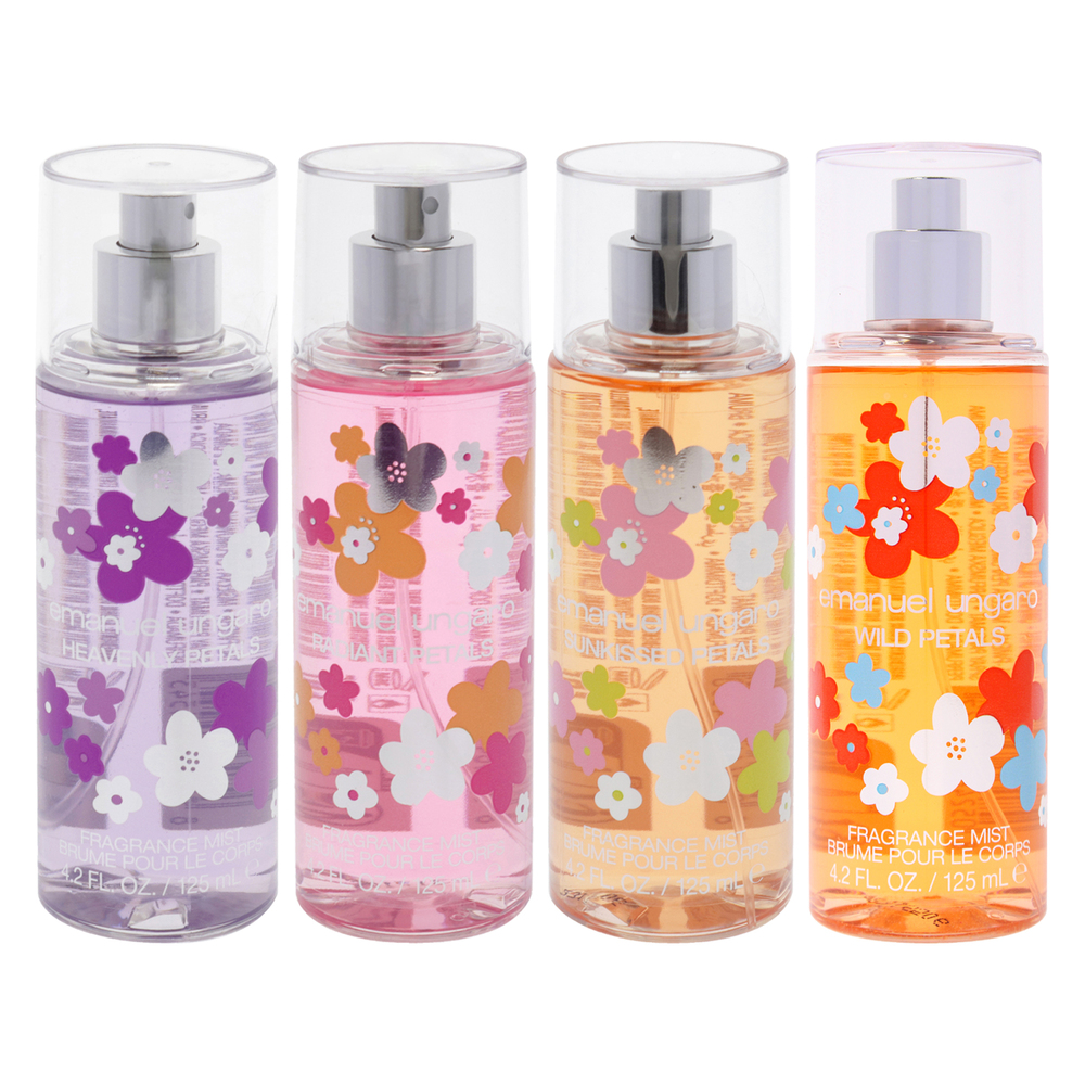 Petals Fragance Mist Kit by Emanuel Ungaro for Women - 4 Pc Kit 4.2oz